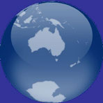 australia on a globe